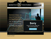 Tablet Screenshot of meritusventures.com